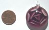 1 29mm Round Purple Lampwork Pendant